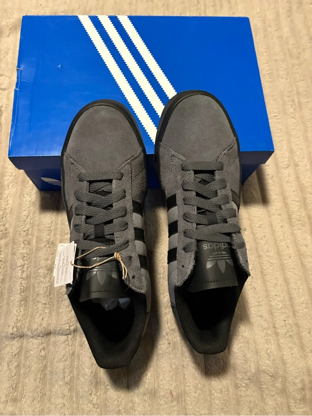 adidas Men’s Grey Campus Casual Sneakers - Classic 3-Stripes BNWT AT-7/42